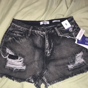 Black high waist Biker Shorts
